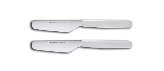 Breakfast knife 2 pack white 